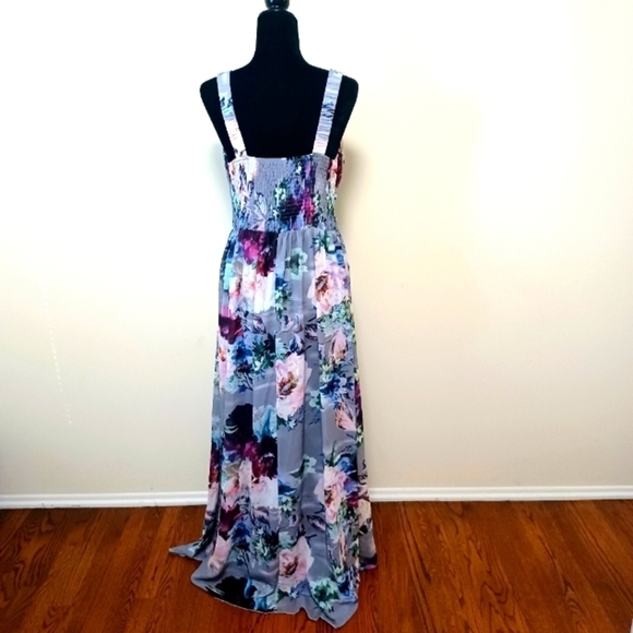 LITTLE Mistress Floral Halter Maxi Dress Sz 12 NWT - Picture 4 of 13